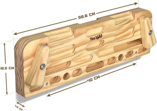 Yes4All Hangboard aus Holz, Handstärker für Einsteiger, Boulder Trainingsgeräte zum Finger- und Grifftraining