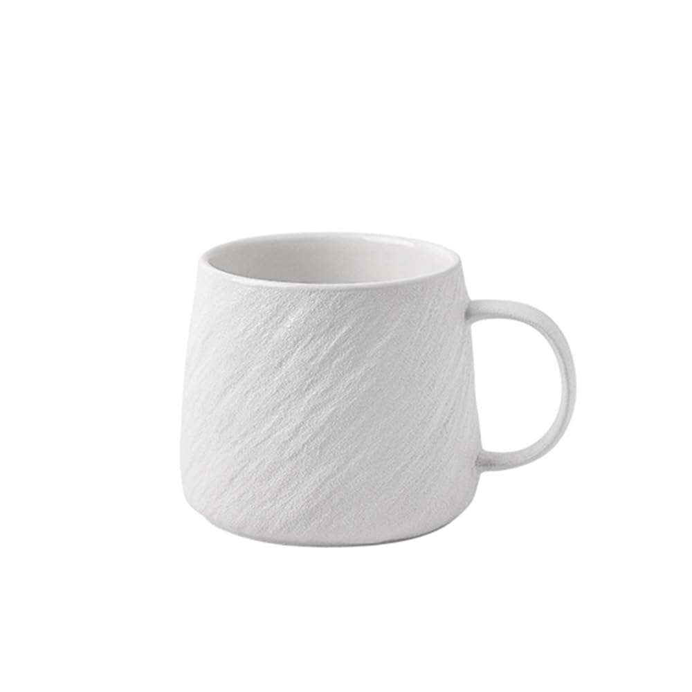 Kaffeetasse Matte Stone Texture Mug für Männer, Ceramic Coffee Mug in Weiß - 16.91 oz Kapazität - Set of 1