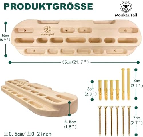 MonkeyTail Fingertraining Hangboard, Grimmbrett für alle Kletterer,ertools für Bouldern und Fortschrittliches Fingertrai