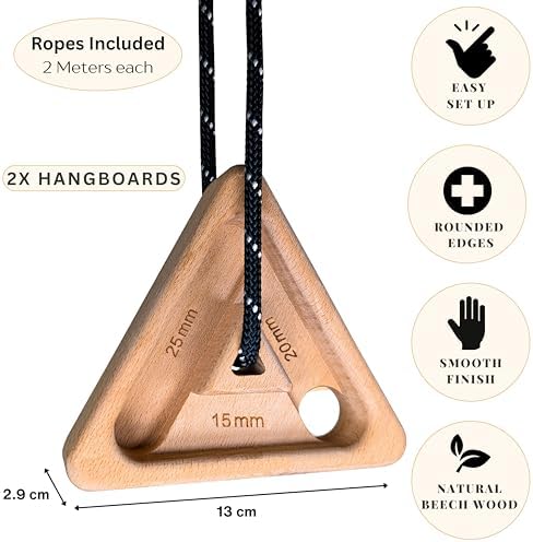 Bellaroca® Tragbares Hangboard - Trainiere Deine Fingerkraft für Bouldern & Sportklettern