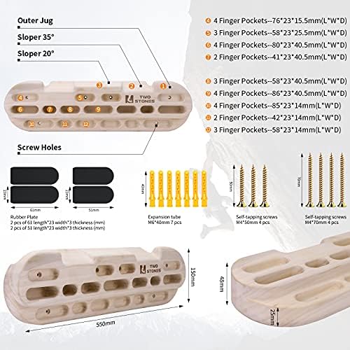  Klettertraining mit Griffbrett und Klimmzugstange für Kletterer
| Kletterers Griffebrett mit Krügen, Schrägen und Kante