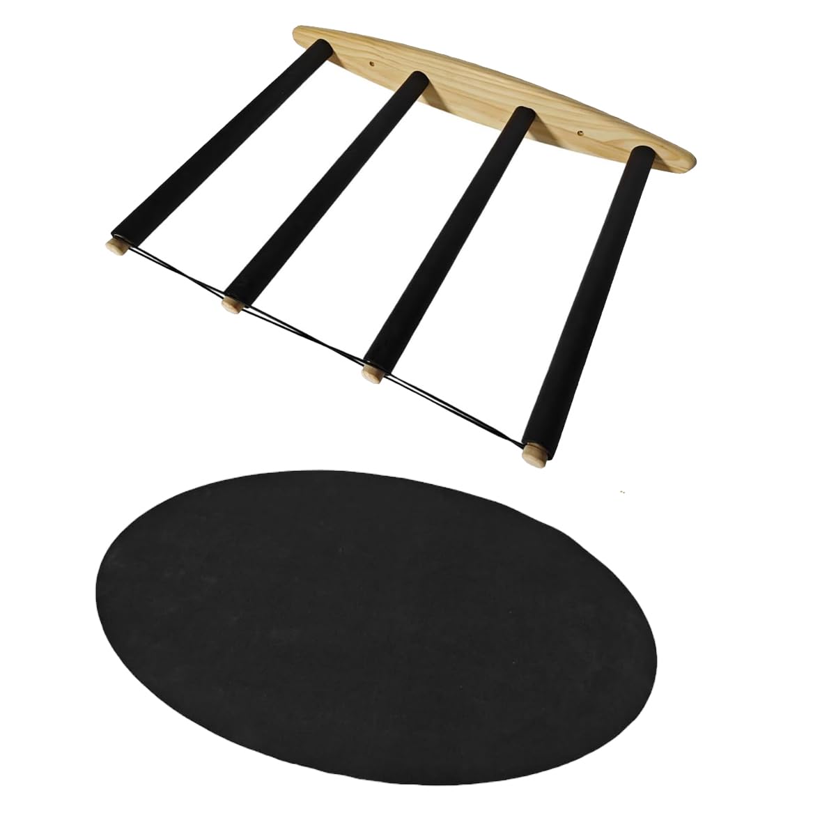 Vertikale Surfbretthalterung – Haltbare Holz Surfbrett-Wandhalterung mit Gummimatte – Für Surfer – Studienzimmer und Dud