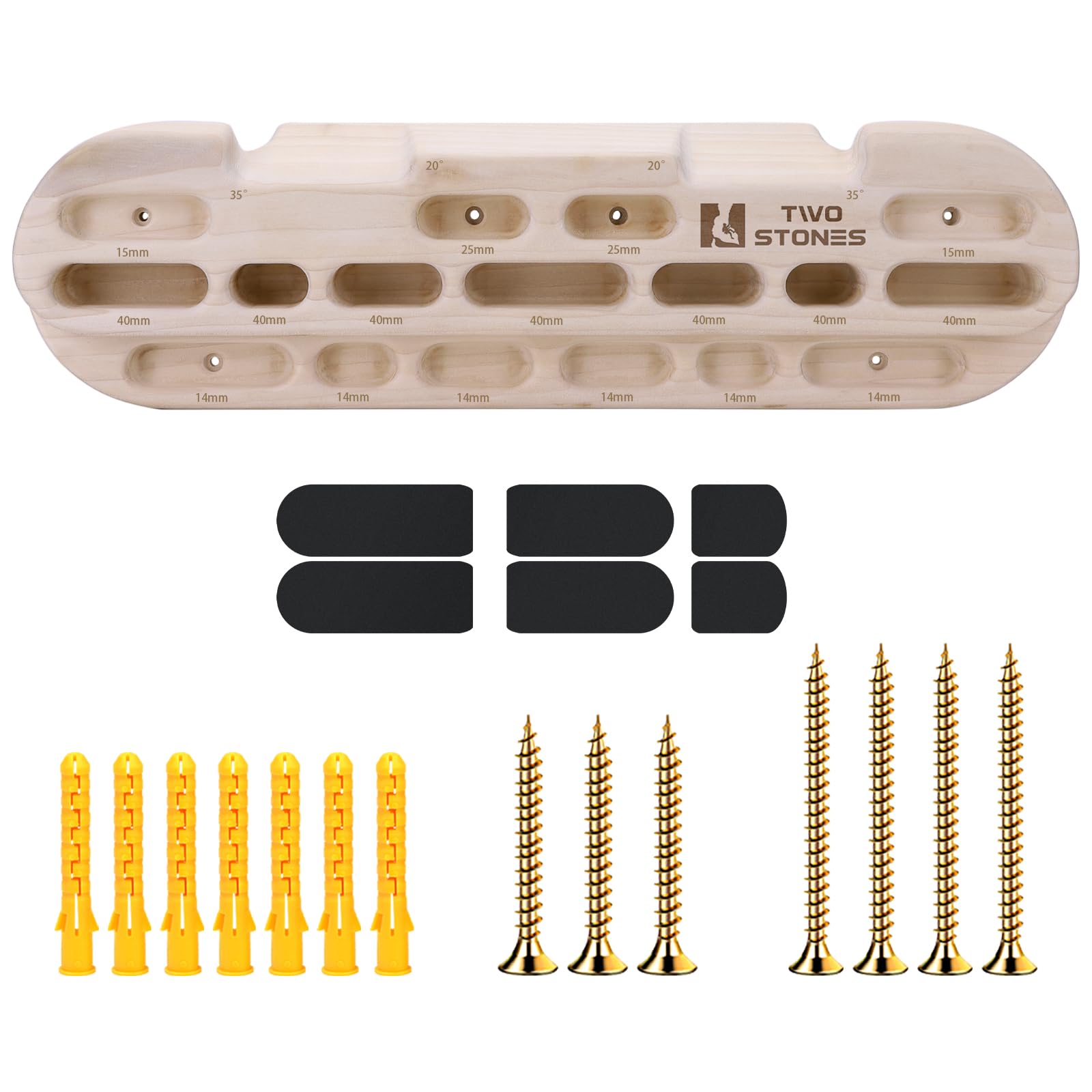  Klettertraining mit Griffbrett und Klimmzugstange für Kletterer
| Kletterers Griffebrett mit Krügen, Schrägen und Kante